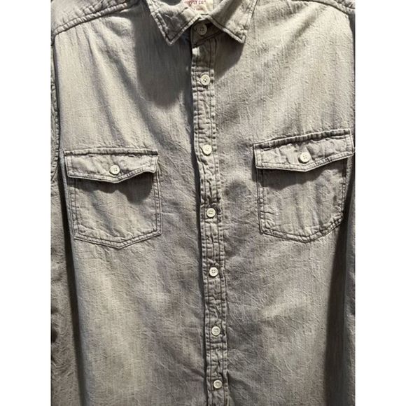 Mossimo Supple Co. Mens Long Sleeve Button Up Cotton Shirt Size Large - Picture 2 of 7